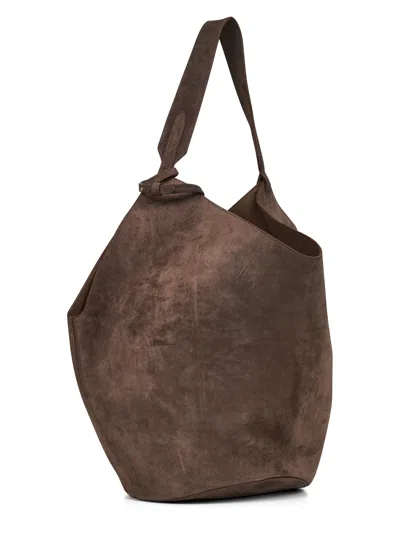 Khaite Brown Medium Lotus Tote Bag
