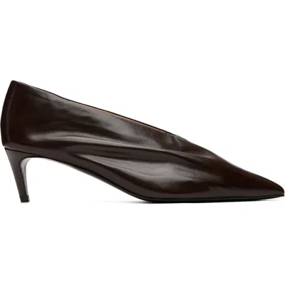 Khaite Brown Miriam Low Heels In 738 Cacao