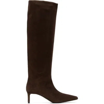 Khaite Brown Ona Knee High Boots