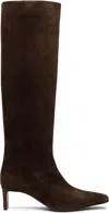 Khaite Brown Ona Knee-high Tall Boots