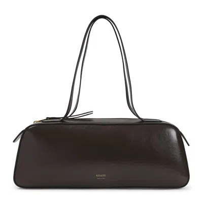 Khaite Brown Simona Calfskin Shoulder Bag