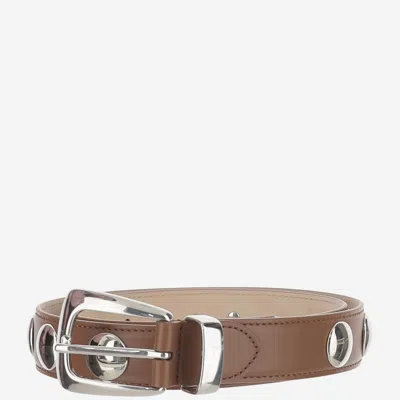 Khaite Brown Studs Benny Belt