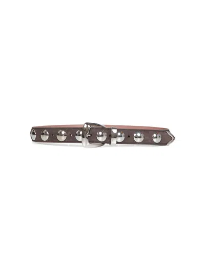 Khaite Brown Suede Benny Belt