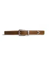 Khaite The Benny Leather Belt In Neutrals