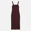 Khaite Brown Viscose Dress In Black