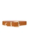 Khaite Bruno Leather Belt In Tan