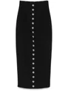 Khaite Brynlee Crepe Maxi Pencil Skirt In Black