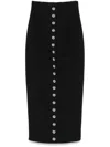 Khaite Brynlee Crepe Maxi Pencil Skirt In Black