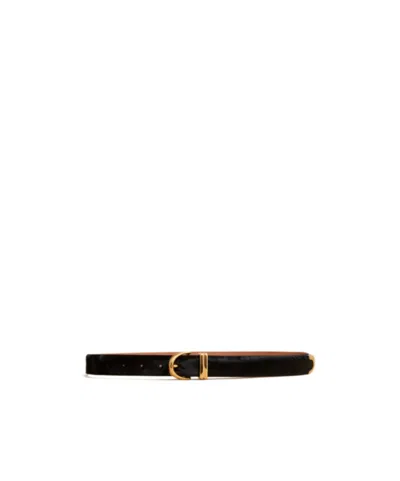 Khaite Buckle Belt In Black