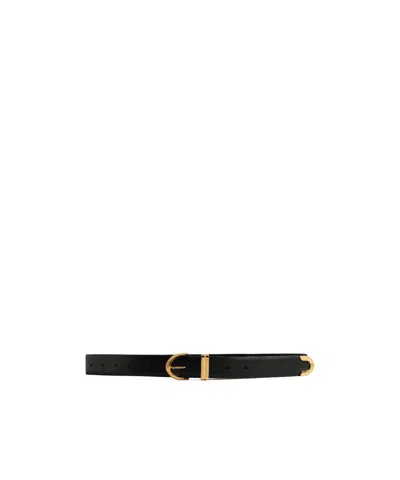 Khaite Buckle Belt In Black