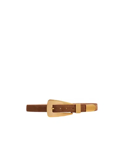 Khaite Buckle Belt In Brown