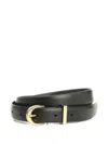Khaite Buckle Leather Belt In Black