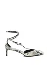 Khaite Python-print Ankle Strap Pumps With 4.5 Cm Heel In White