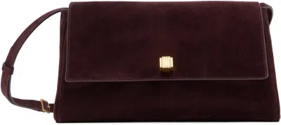 Khaite Burgundy Audrey Crossbody Bag In 518 Eggplant