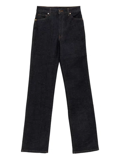 Khaite Button-embellishment Jeans In Black