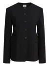 Khaite Jameson Stretch Crepe Jacket In Black