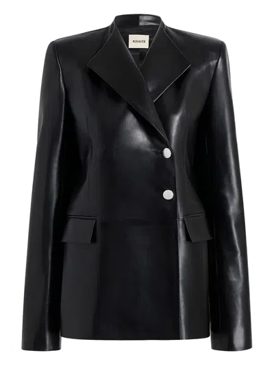 KHAITE BUTTON LAMBSKIN JACKET