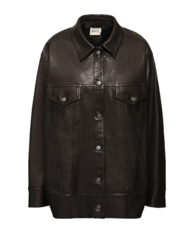 Khaite Button Leather Jacket