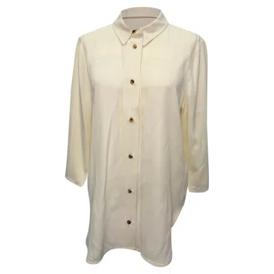 Khaite Button-down Shirt In Cream Acetate In White