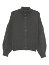 Khaite Buttoned Cardigan In Gray
