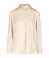 Khaite Argo Hemd Aus Seidensatin In Nude