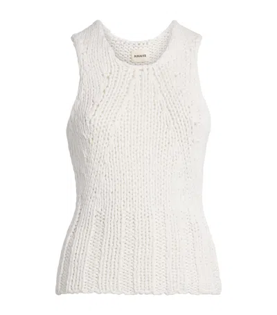 Khaite Cable-knit Cassie Top In White