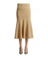 Khaite Cadence A-line Brushed Skirt In Brown