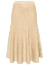 Khaite Cadence A-line Brushed Skirt In Neutrals