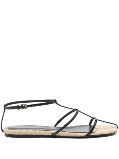 KHAITE CAGE FLAT SANDALS - WOMEN'S - CALF LEATHER/FABRIC