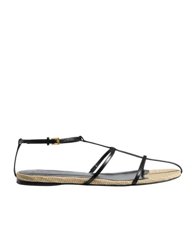 KHAITE CAGE FLAT SANDALS