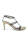 Khaite Cage Raffia And Leather Sandals