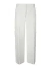 Khaite Caiton Grain De Poudre Wide-leg Pants In White