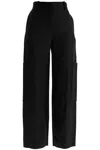 Khaite Wide Leg Pants In Black