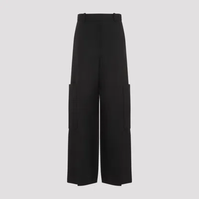 Khaite Waistband Loop Casual Pants In Black