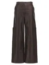 Khaite Wide Leg Cargo Trousers With Multiple Pockets