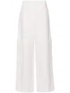 Khaite Caiton Grain De Poudre Wide-leg Pants In White