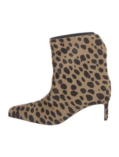Pre-owned Khaite Calf Hair Animal Print Rain Boots In Multi