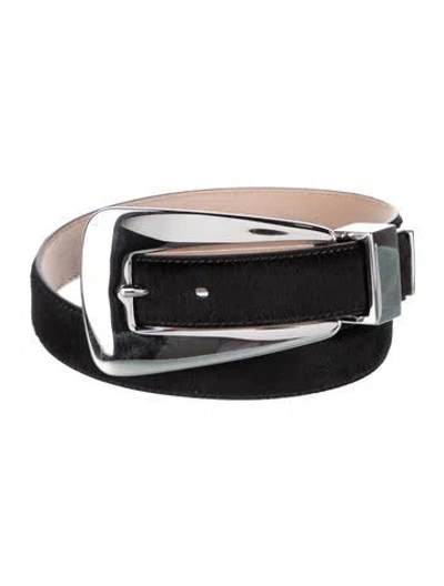 Pre-owned Khaite Calf Hair Belt In Black