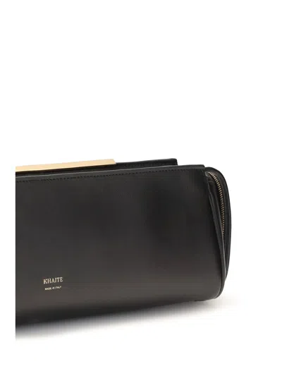 Khaite Calf Leather Clutch In Black