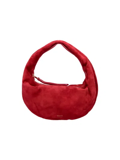 Khaite Calf Leather Shoulder Bag In Red
