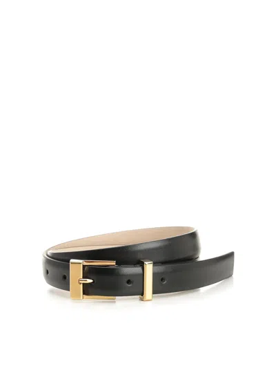 Khaite Calfskin Belt In Black