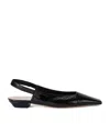 Khaite Colin Crinkled-leather Slingback Pumps In Black