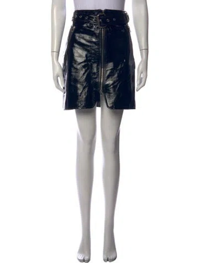 Pre-owned Khaite Calfskin Mini Skirt In Black