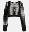 Khaite Calix Striped Cashmere-blend Cardigan In Multicoloured