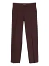Khaite Callen Pleated-front Trousers In Brown