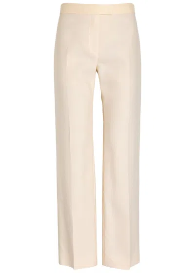 Khaite Callen Wool-blend Trousers In White