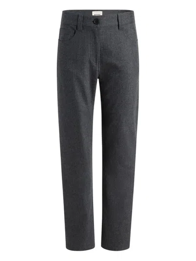 Khaite Callum Button Trousers In Gray