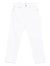 Khaite Danielle High Waist Straight Leg Jeans In White