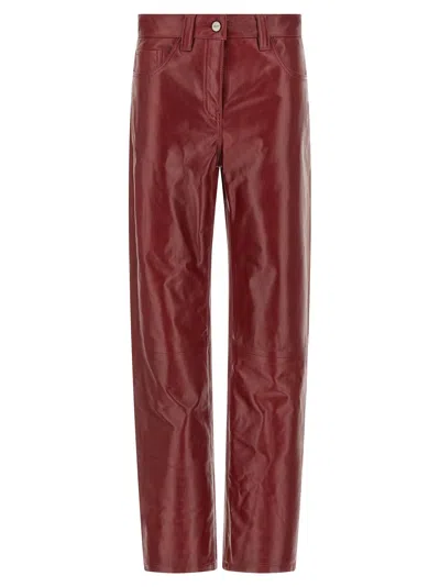 Khaite Maroon Callum Pants In Burgundy