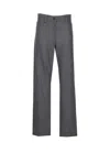 Khaite Belt-loops Trousers In Gray